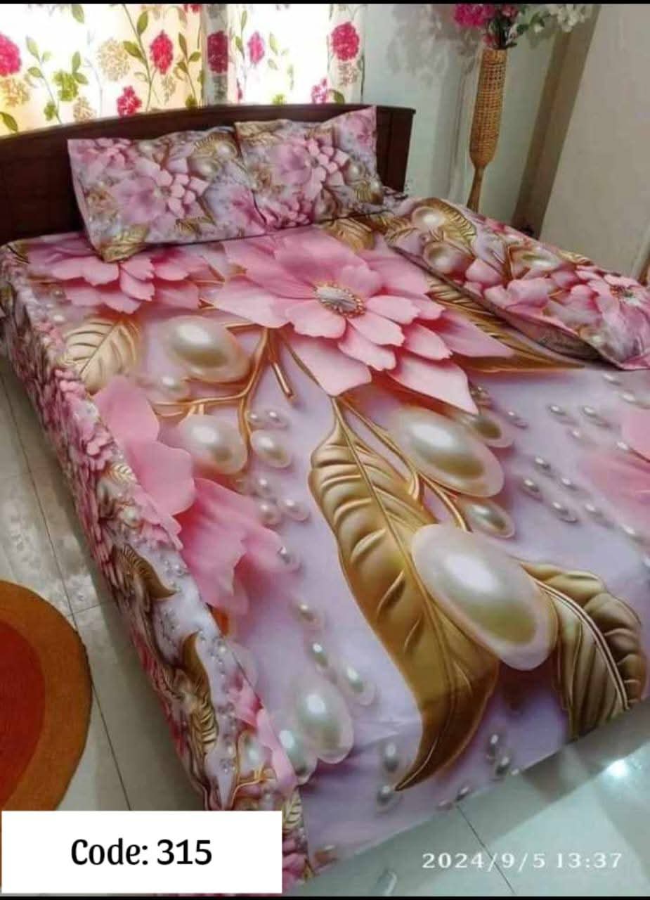 Primium 3D Bedsheet Four Piece Set code 315