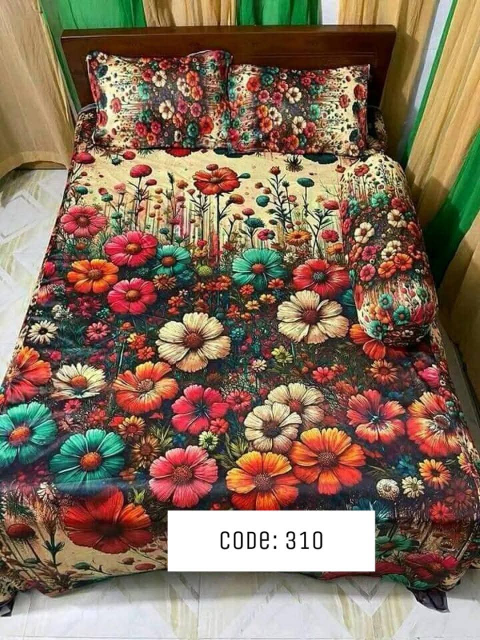 Primium 3D Bedsheet Four Piece Set code 310