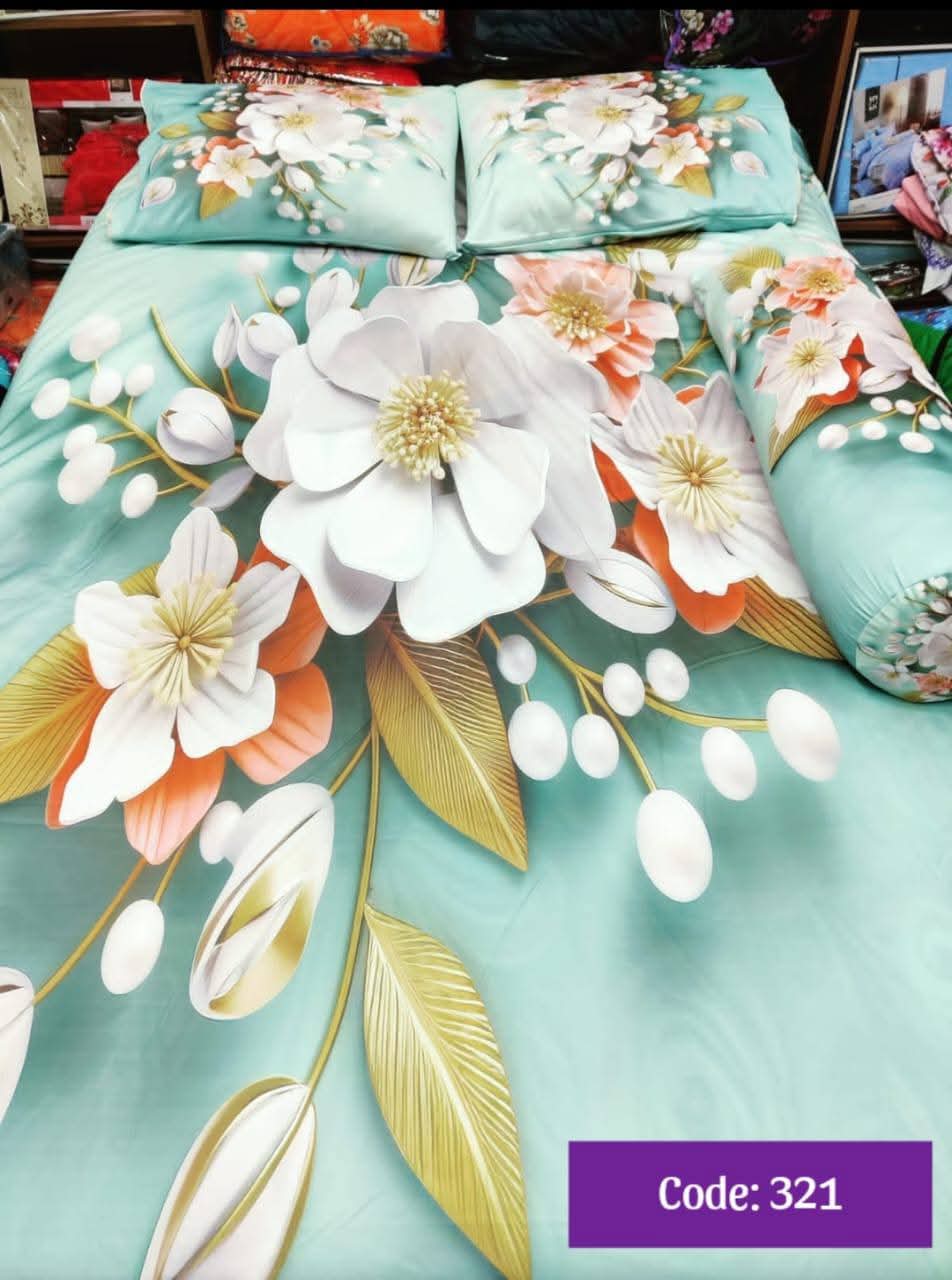 Primium 3D Bedsheet Four Piece Set code 321
