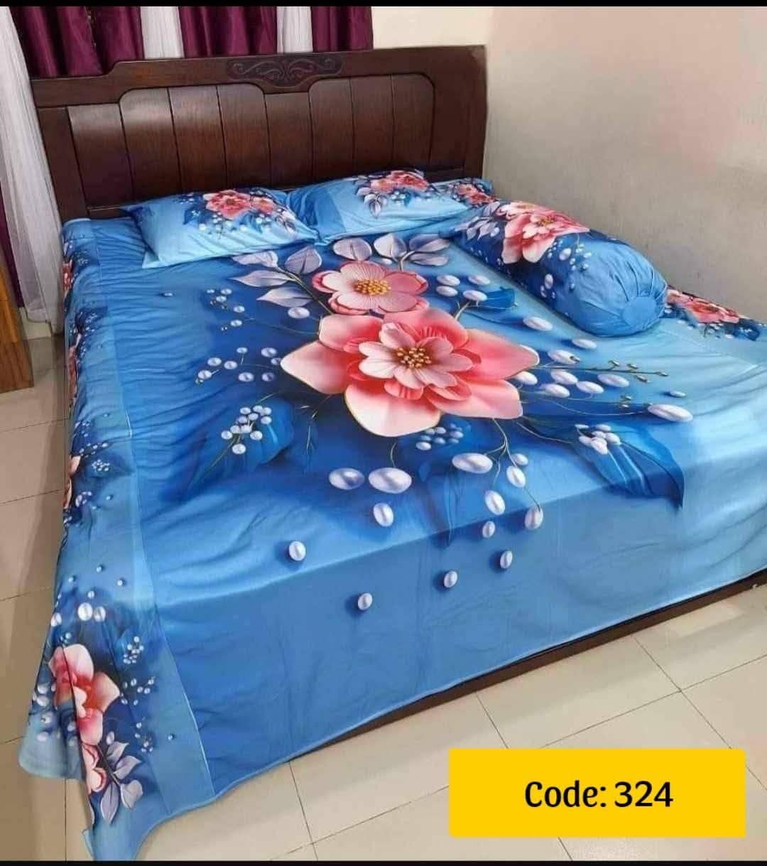 Primium 3D Bedsheet Four Piece Set code 324