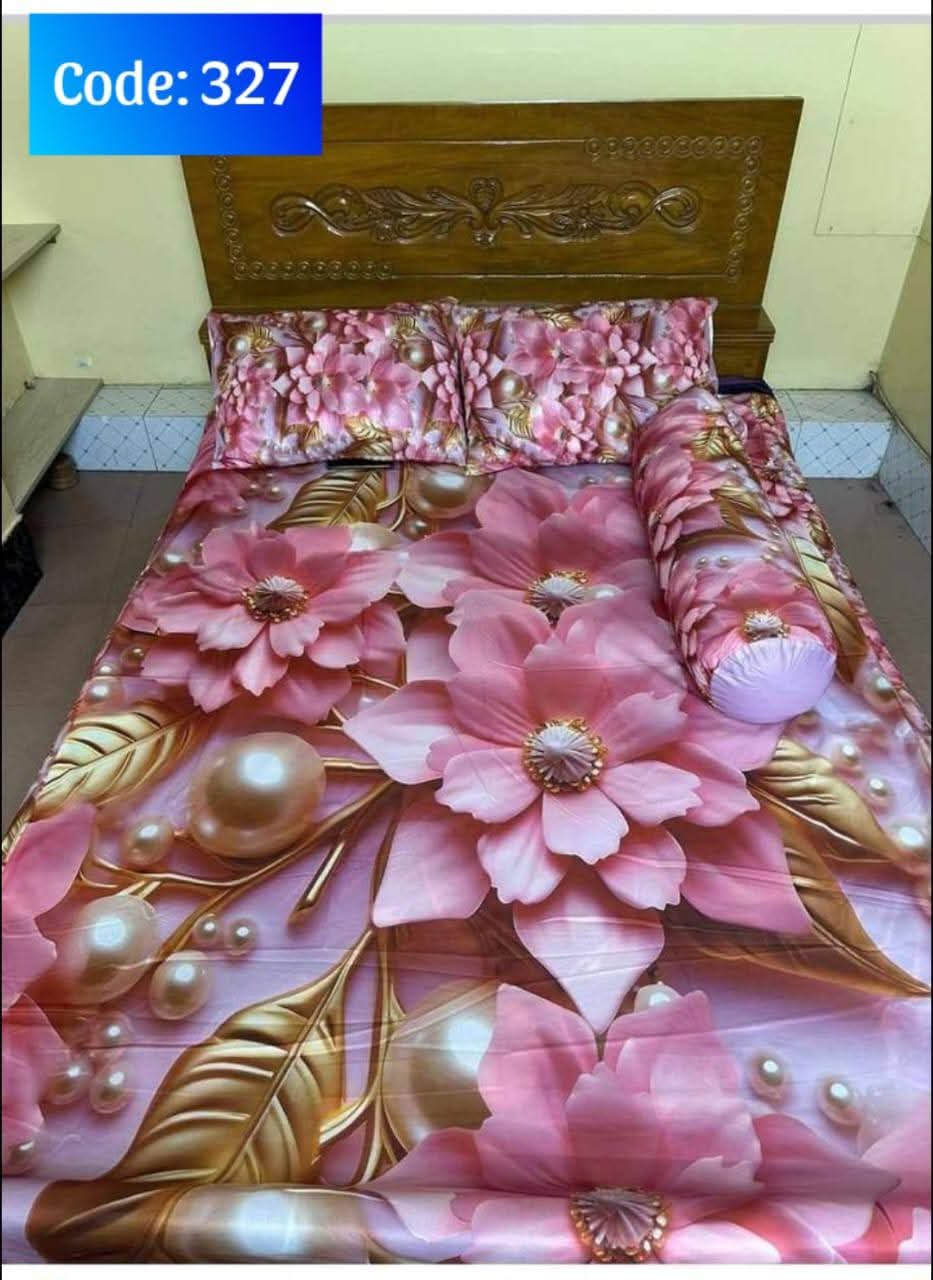 Primium 3D Bedsheet Four Piece Set code 327