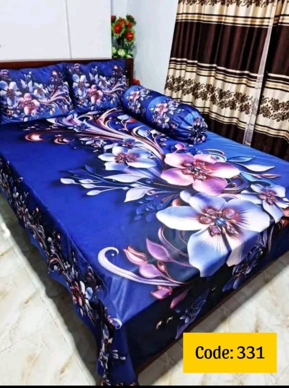 Primium 3D Bedsheet Four Piece Set code 331
