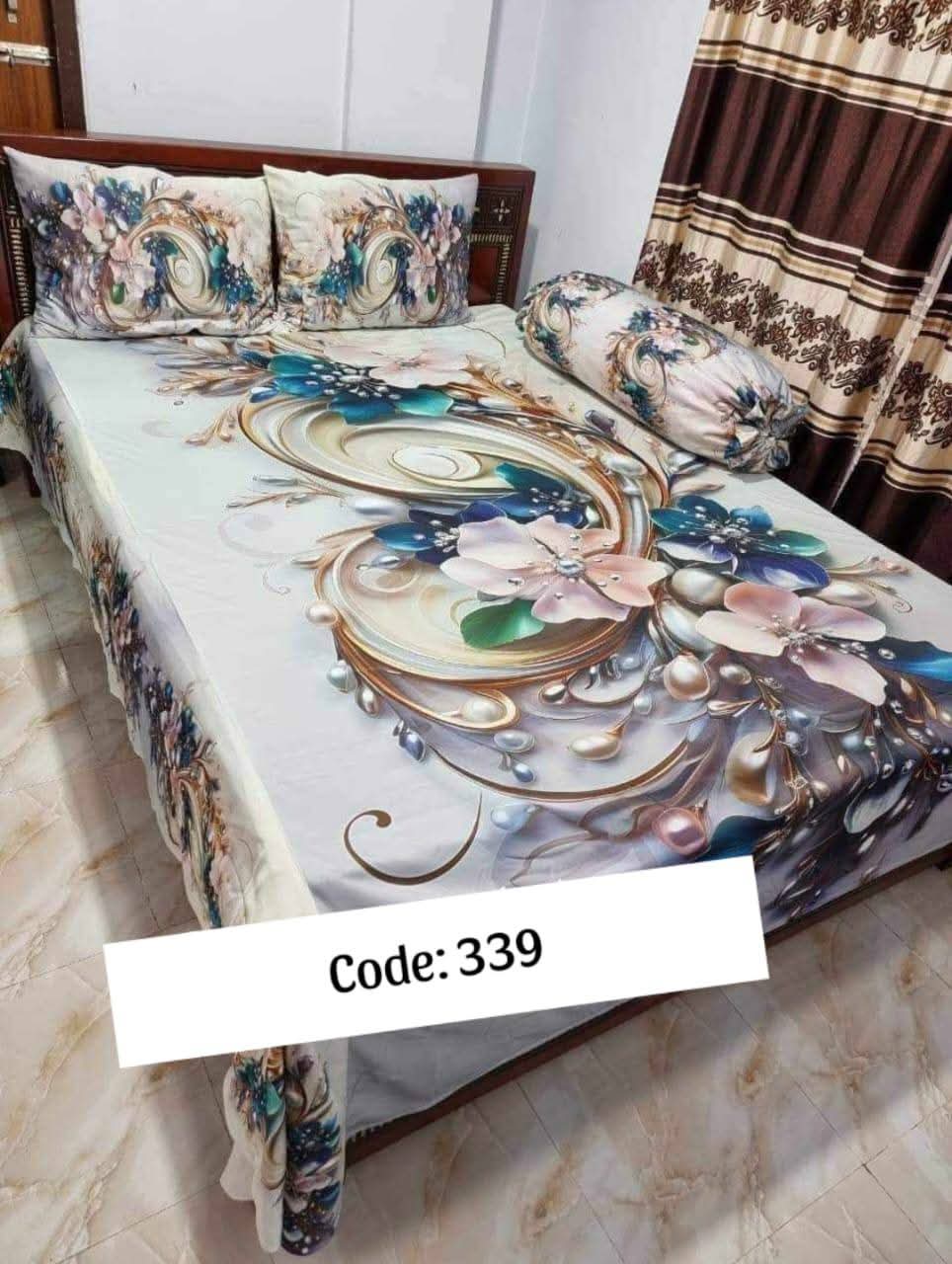 Primium 3D Bedsheet Four Piece Set code 339