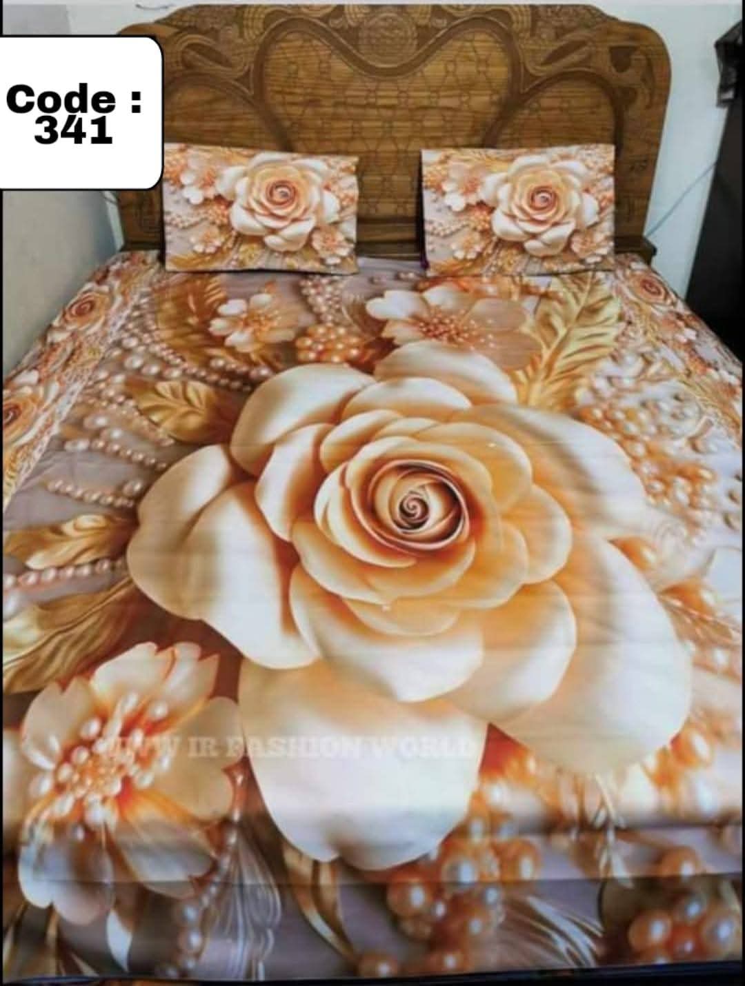 Primium 3D Bedsheet Four Piece Set code 341