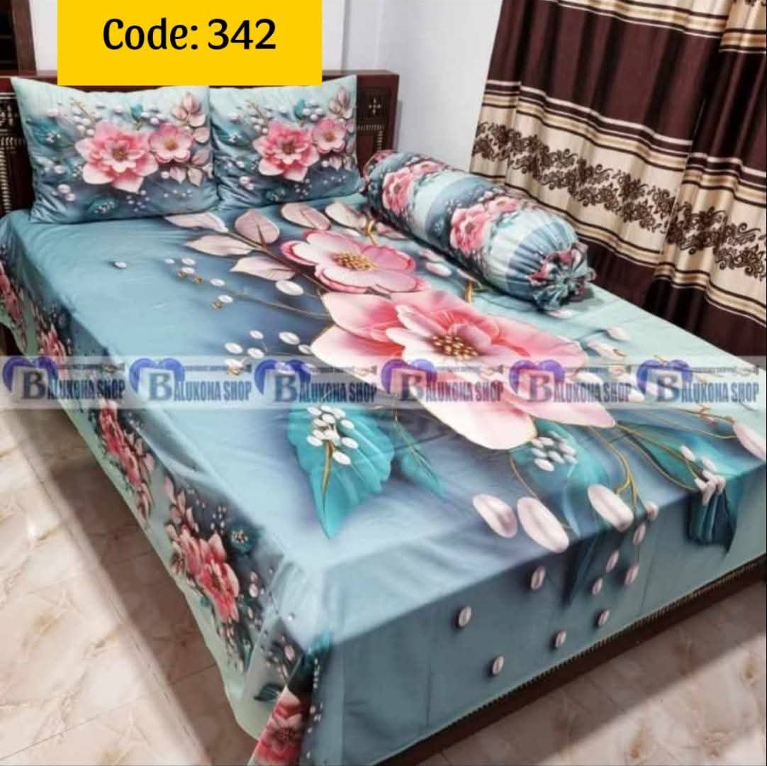 Primium 3D Bedsheet Four Piece Set code 342