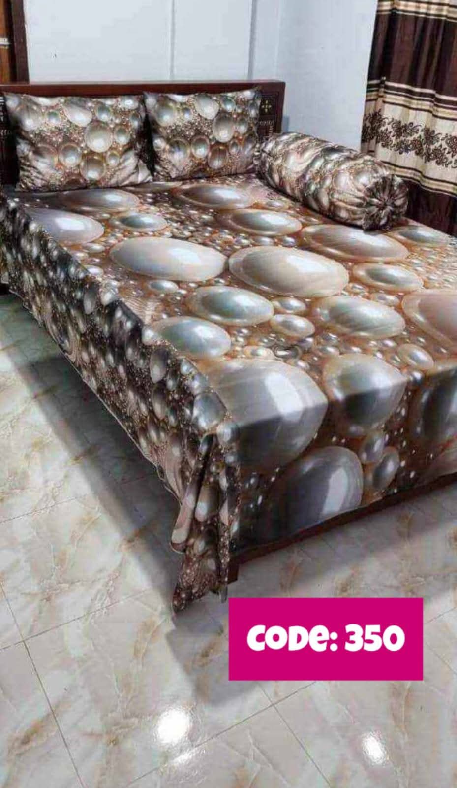 Primium 3D Bedsheet Four Piece Set code 350
