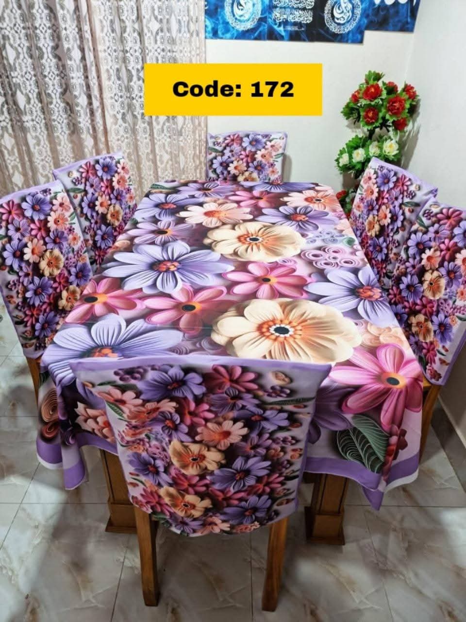 Original 3D Printed Dining Chair Table Cover code 172