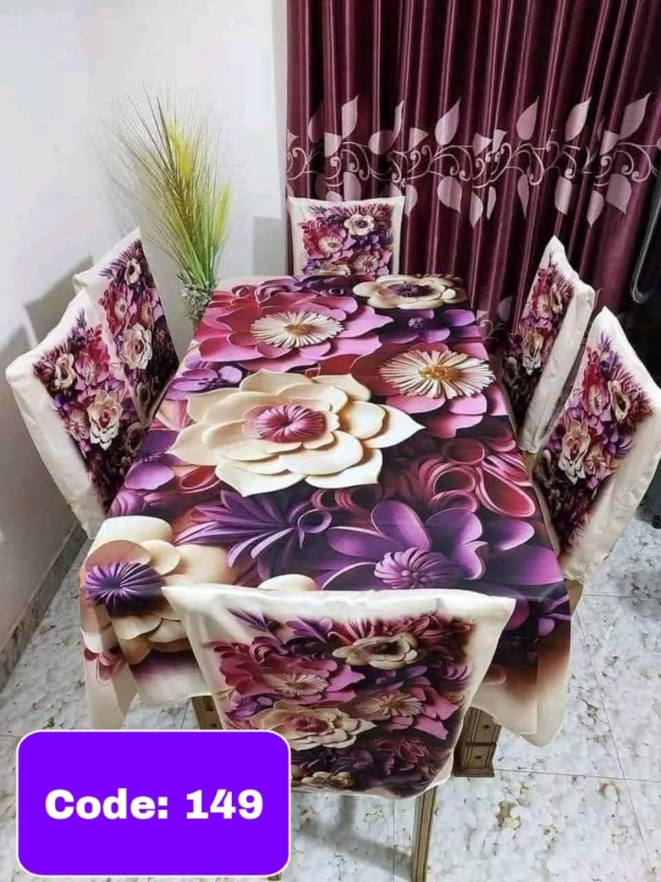 Original 3D Printed Dining Chair Table Cover code 149
