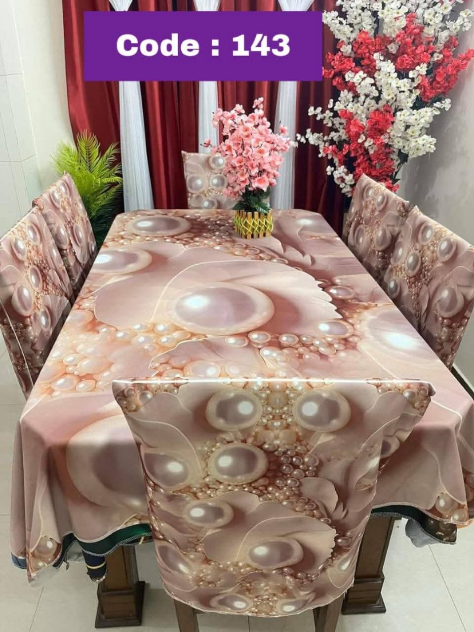 Original 3D Printed Dining Chair Table Cover code 143