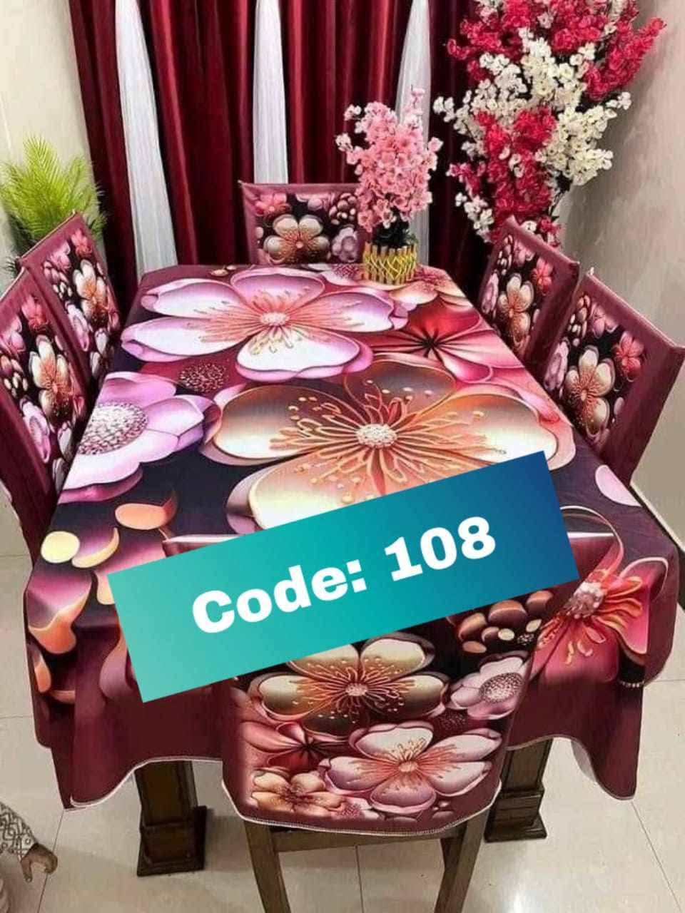 Original 3D Printed Dining Chair Table Cover code 108