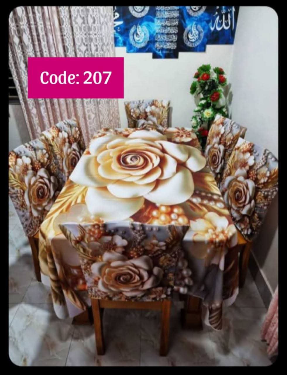 Original 3D Printed Dining Chair Table Cover code 207