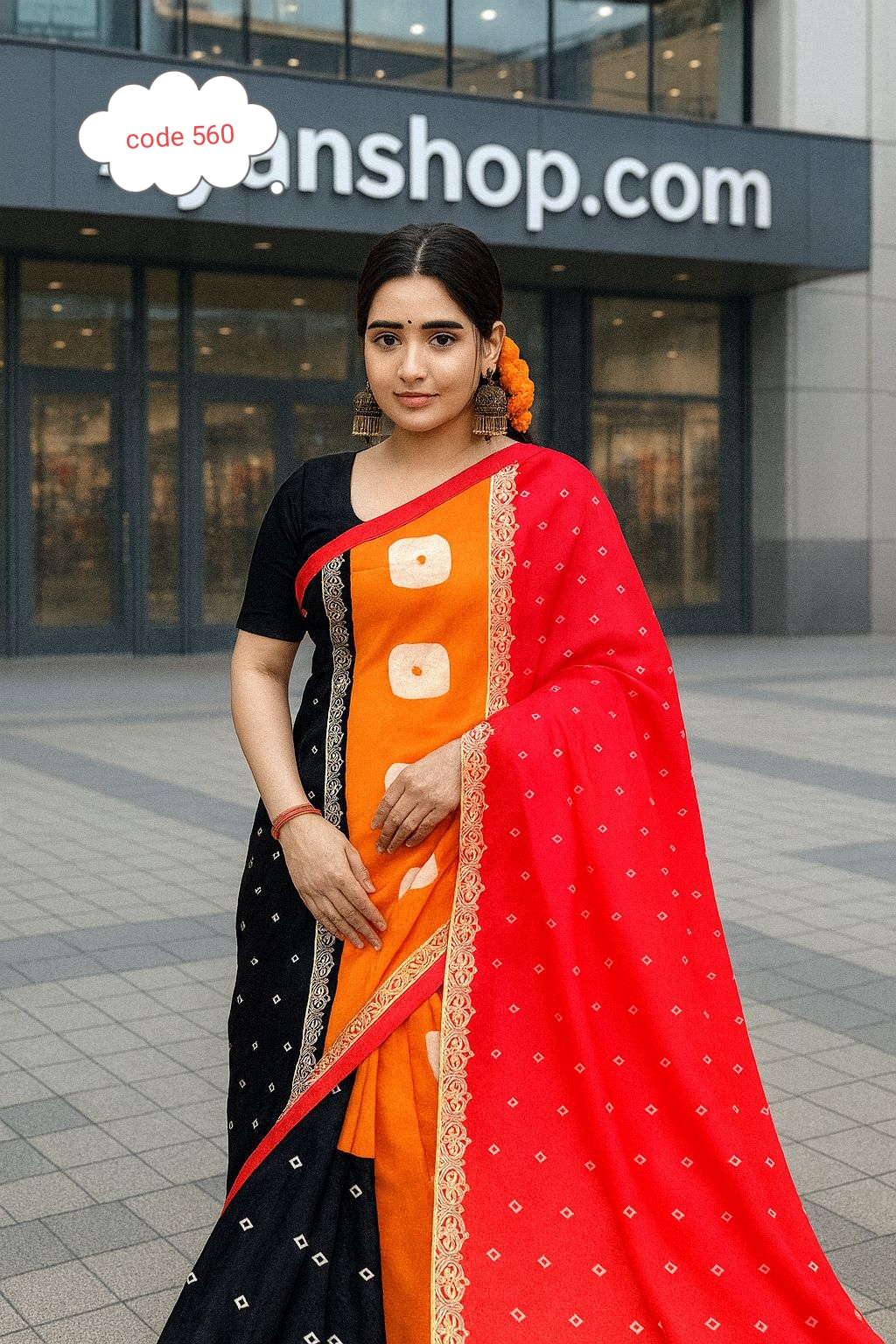 Exclusive Digital print saree code 560