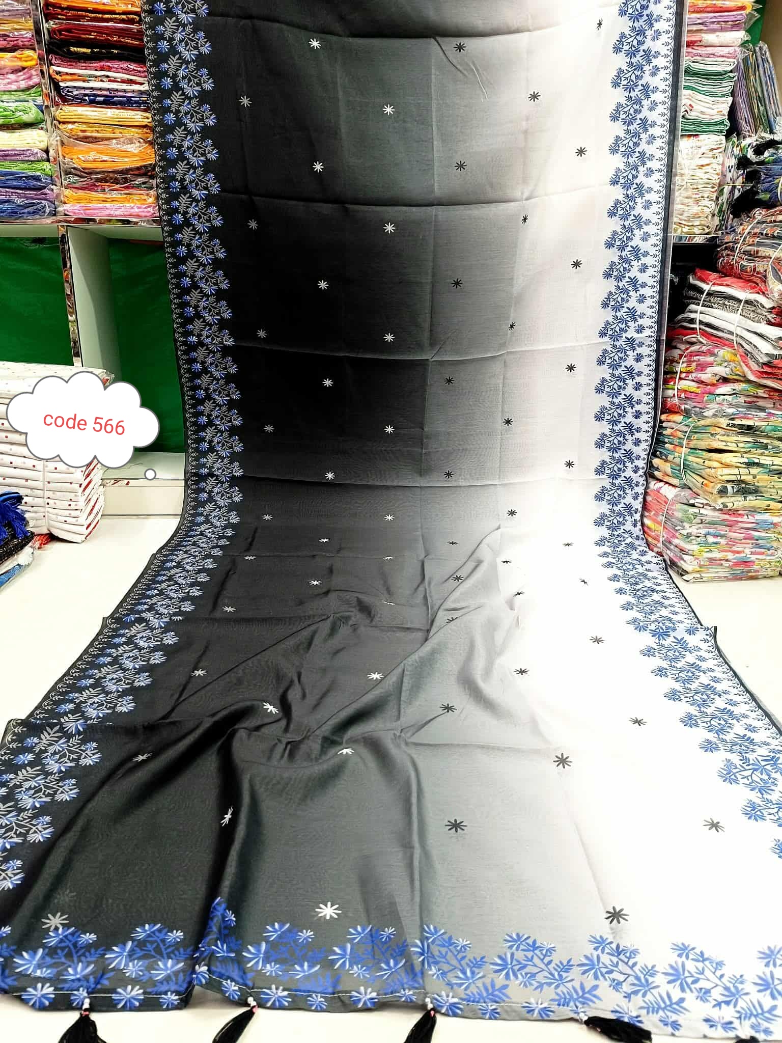 Exclusive Digital print saree code 566