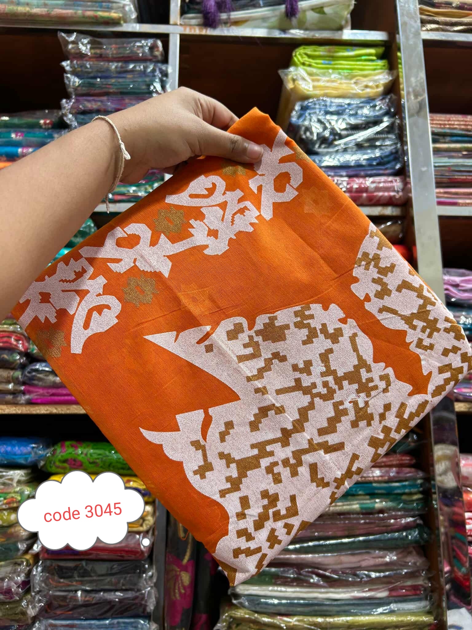 Ummah Saree semi cotton code 3045