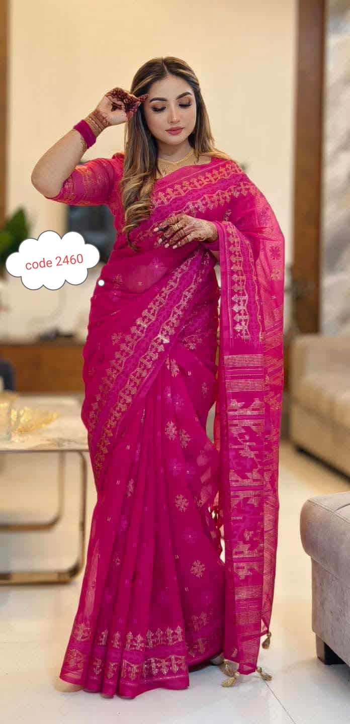Original screen print saree code 2460