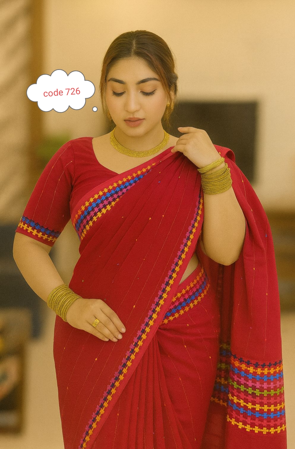 Khes pair plus saree code