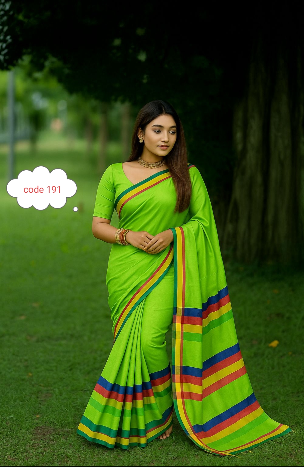 Half silk rongdhonu saree code 191