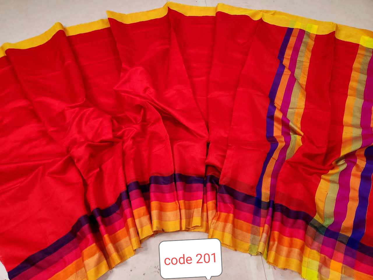 Half silk rongdhonu saree code 201