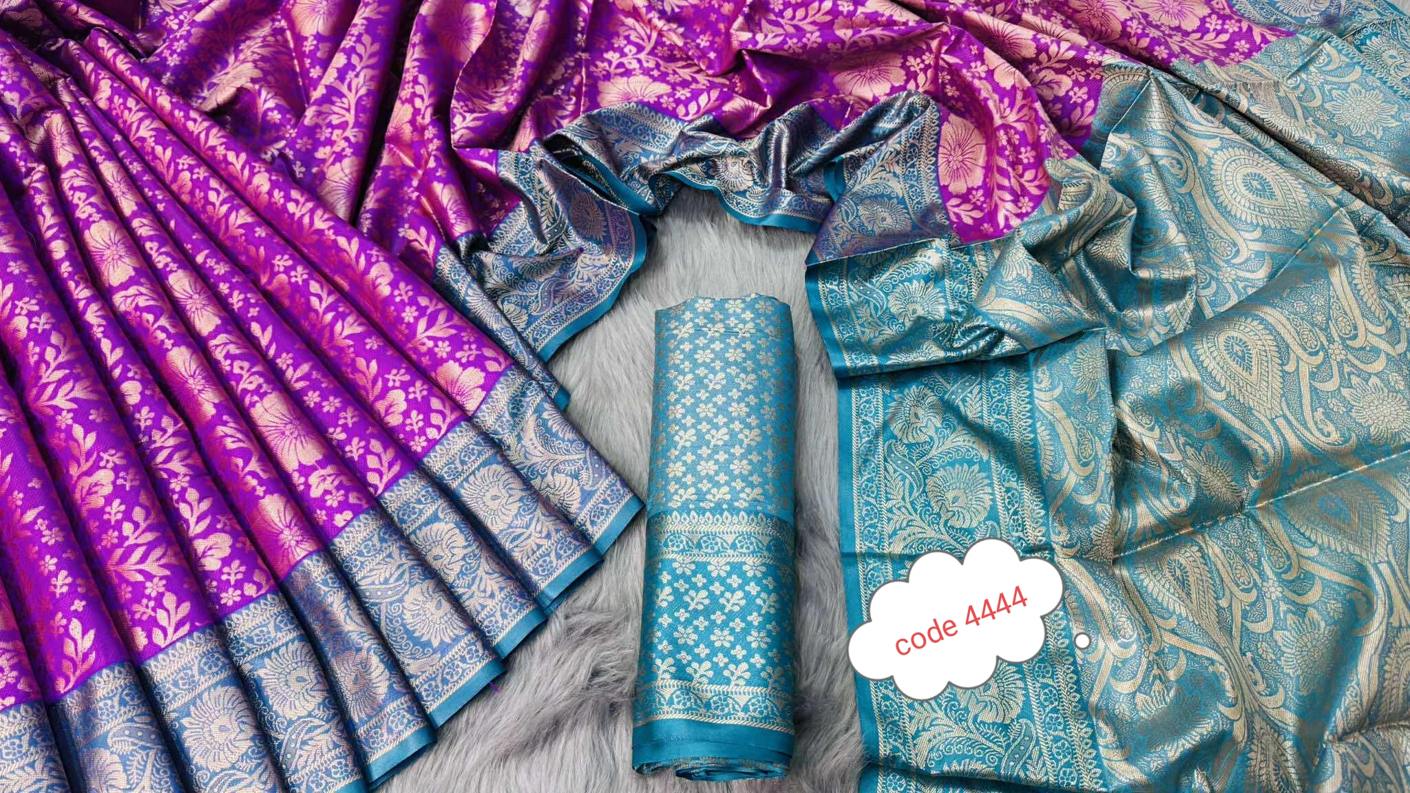 Premium quality Indian Inspired katan saree code 4444