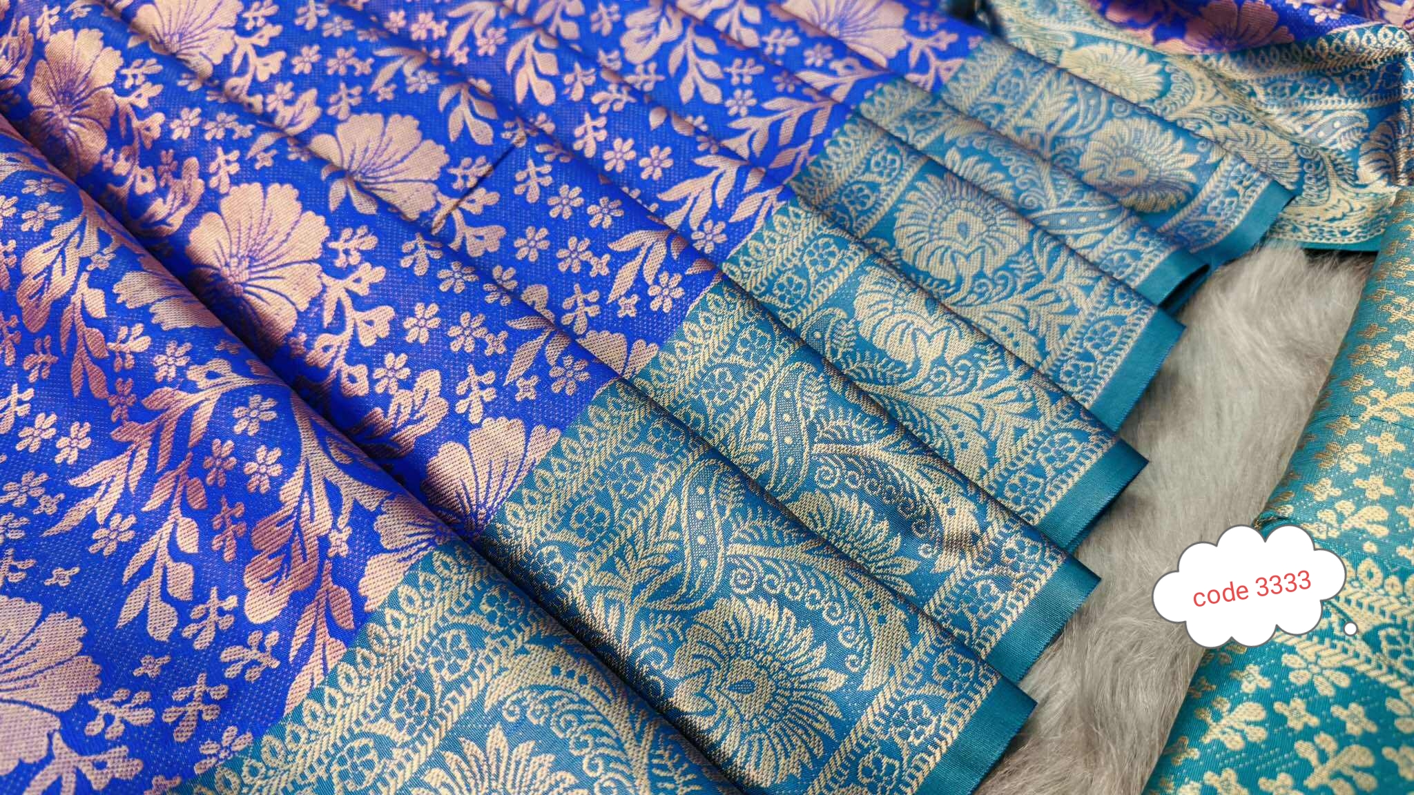 Premium quality indian inspired katan saree code 3333