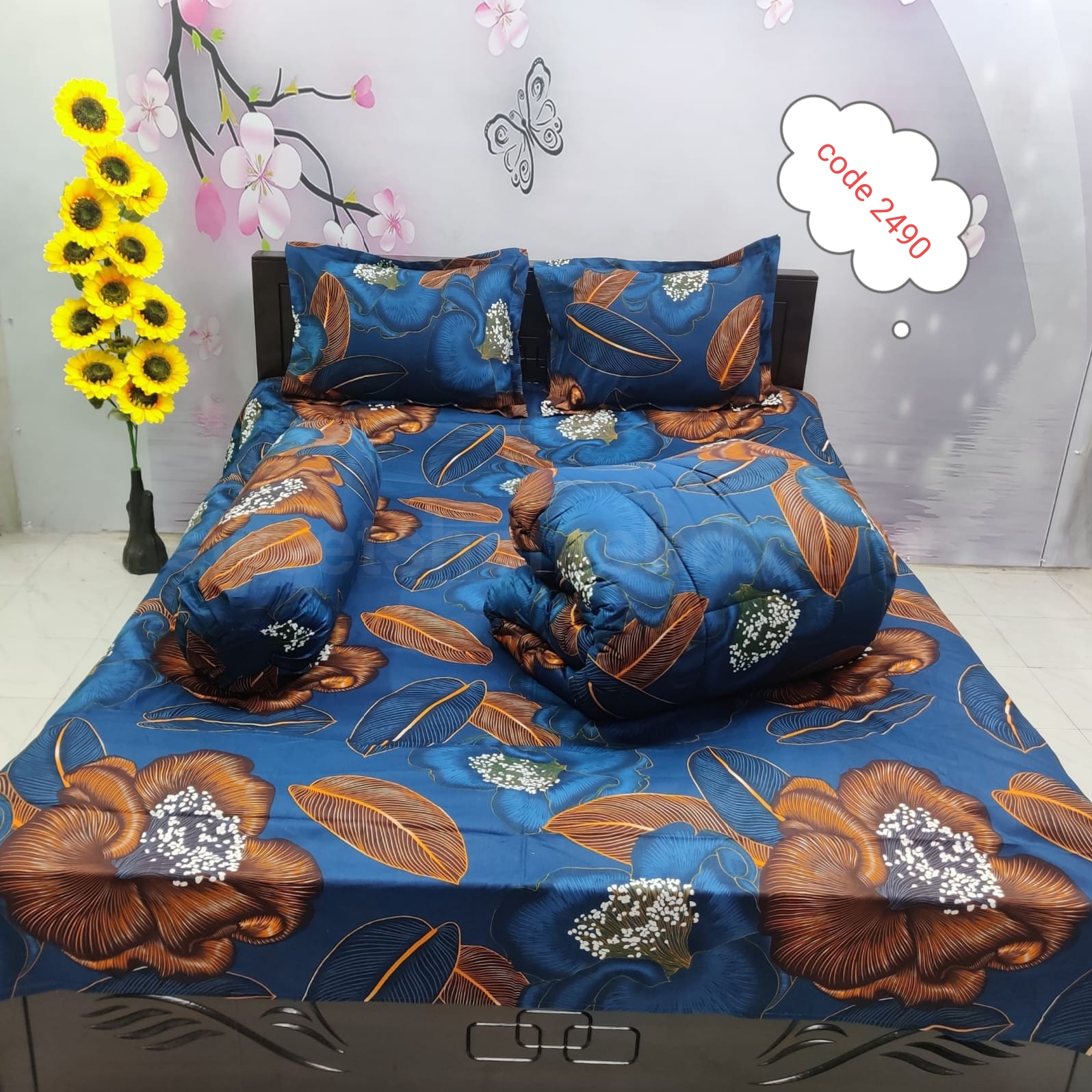 Premium quality 5 pcs comforter sets code 2490