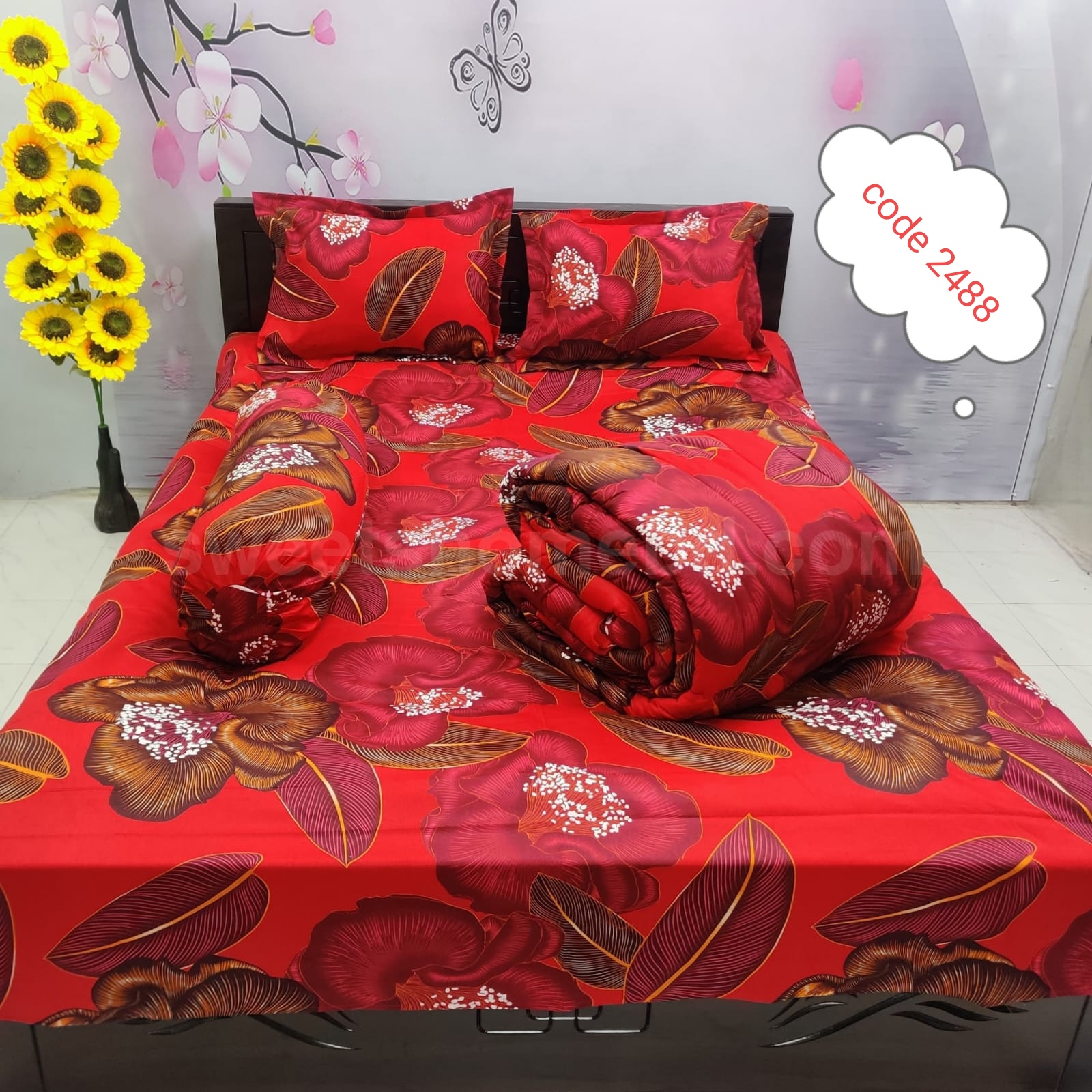 Premium quality 5 pcs comforter sets code 2488