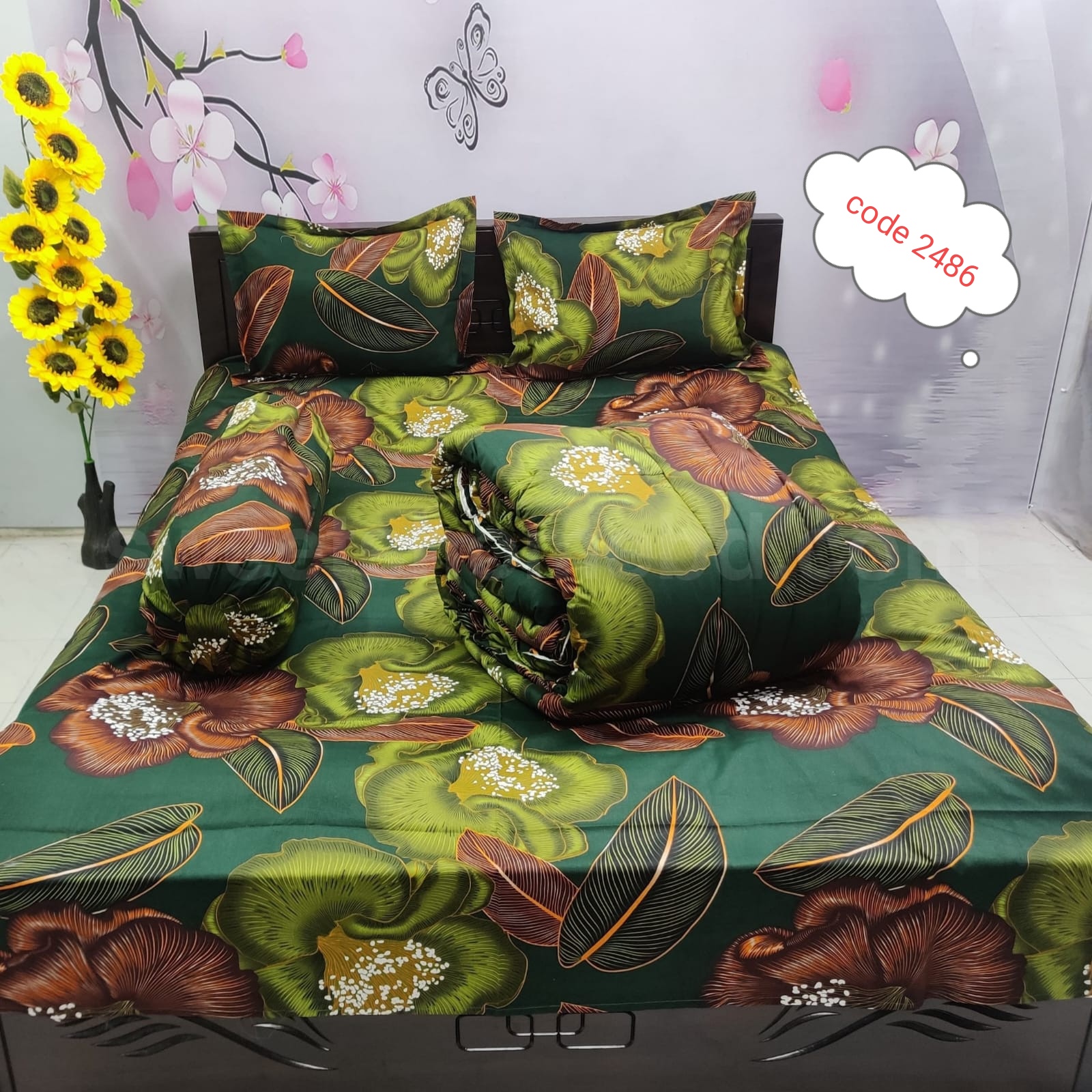 Premium quality 5 pcs comforter sets code 2486