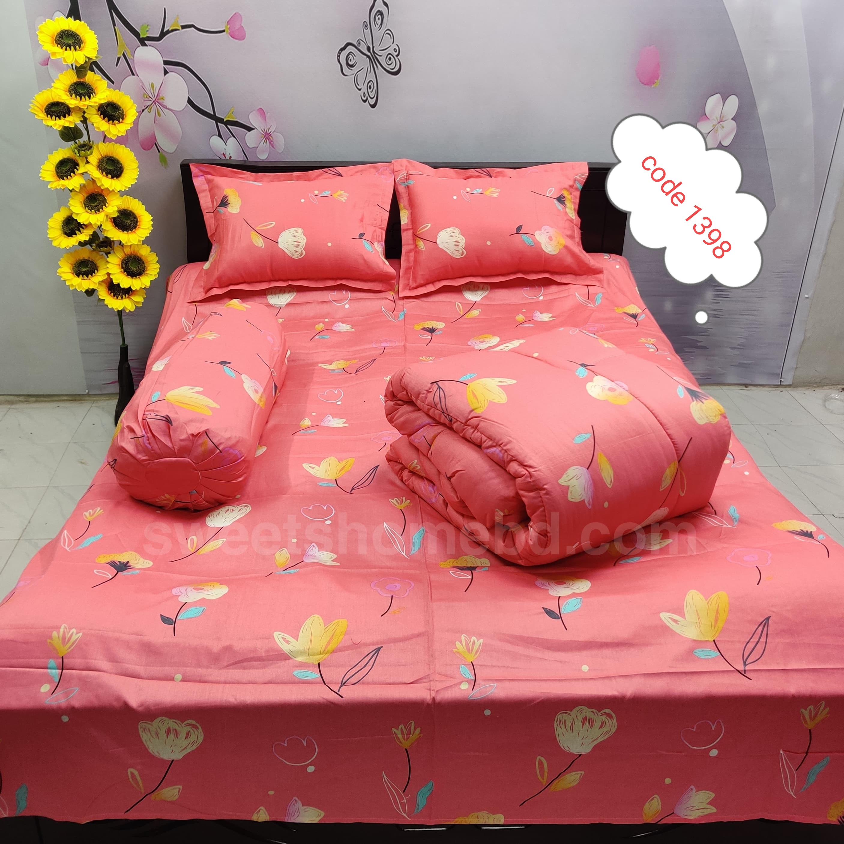 Premium quality 5 pcs comforter sets code 1398