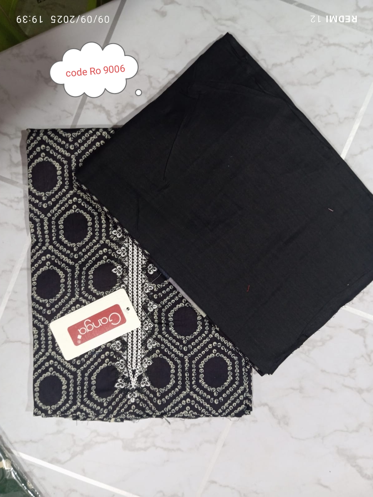 Indian gonga three piece with embroidery work code Ro 9006