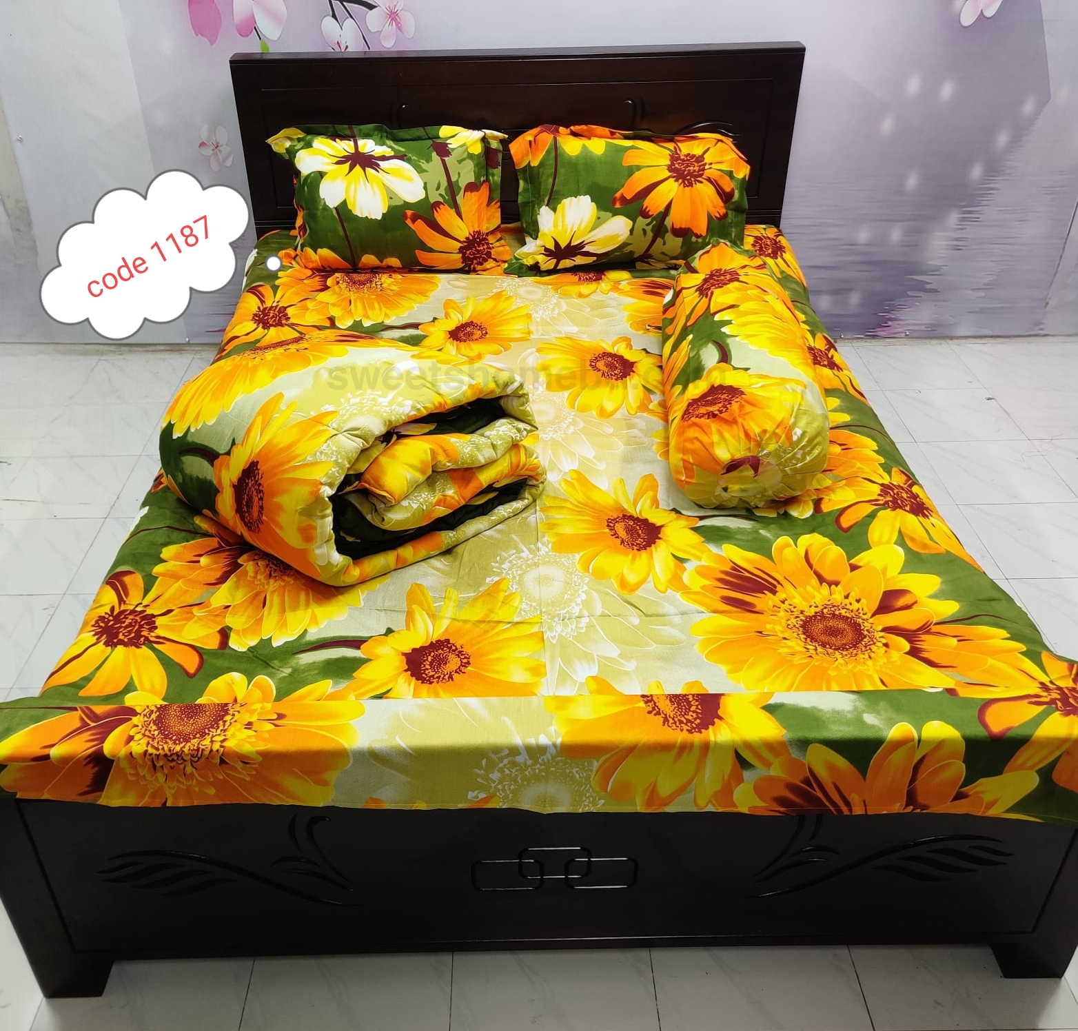 Premium quality 5 pcs comforter sets code 1187