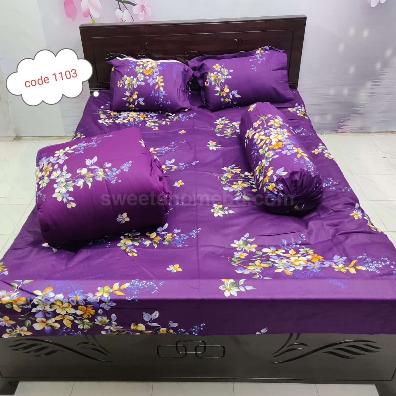 Premium quality 5 pcs comforter sets code 1103