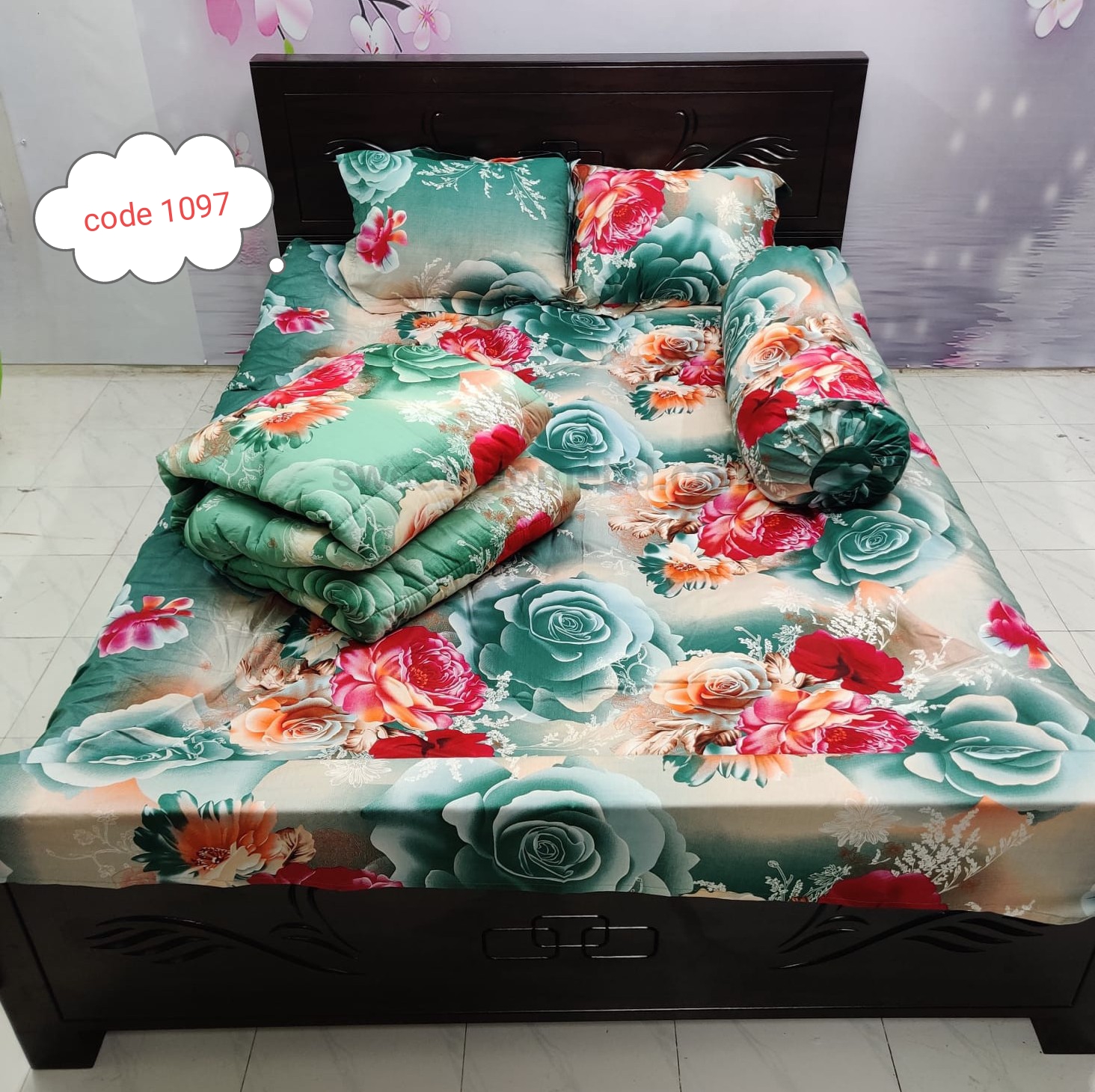 Premium quality 5 pcs comforter sets code 1097