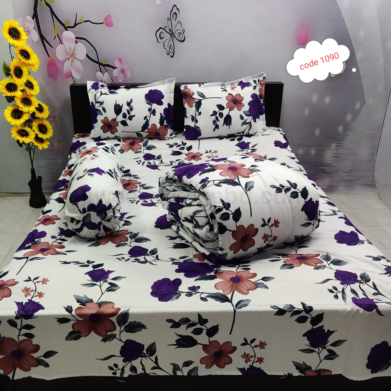 Premium quality 5 pcs comforter sets code 1090