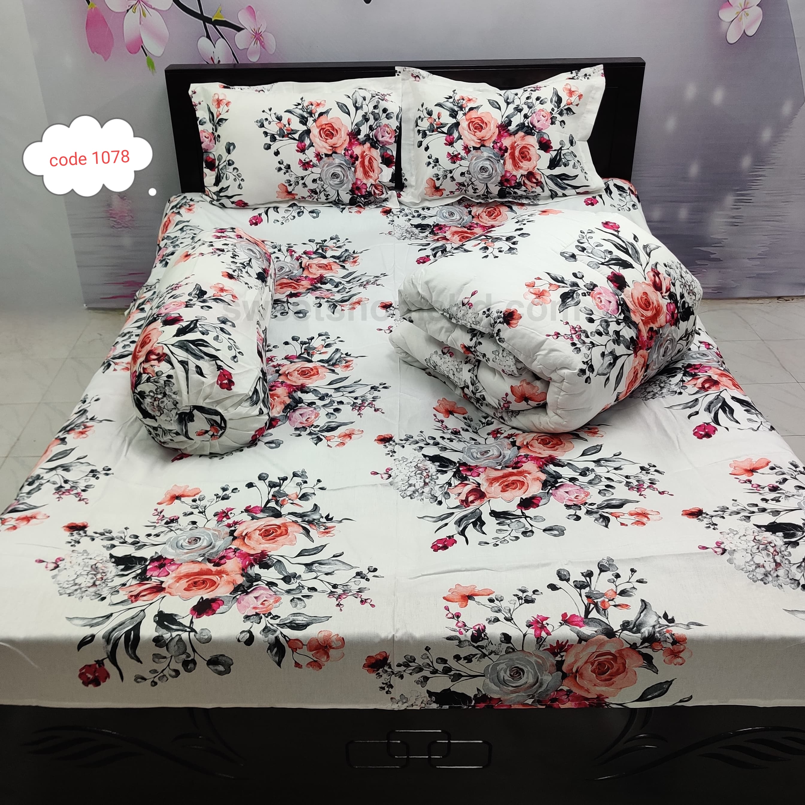 Premium quality 5 pcs comforter sets code 1078