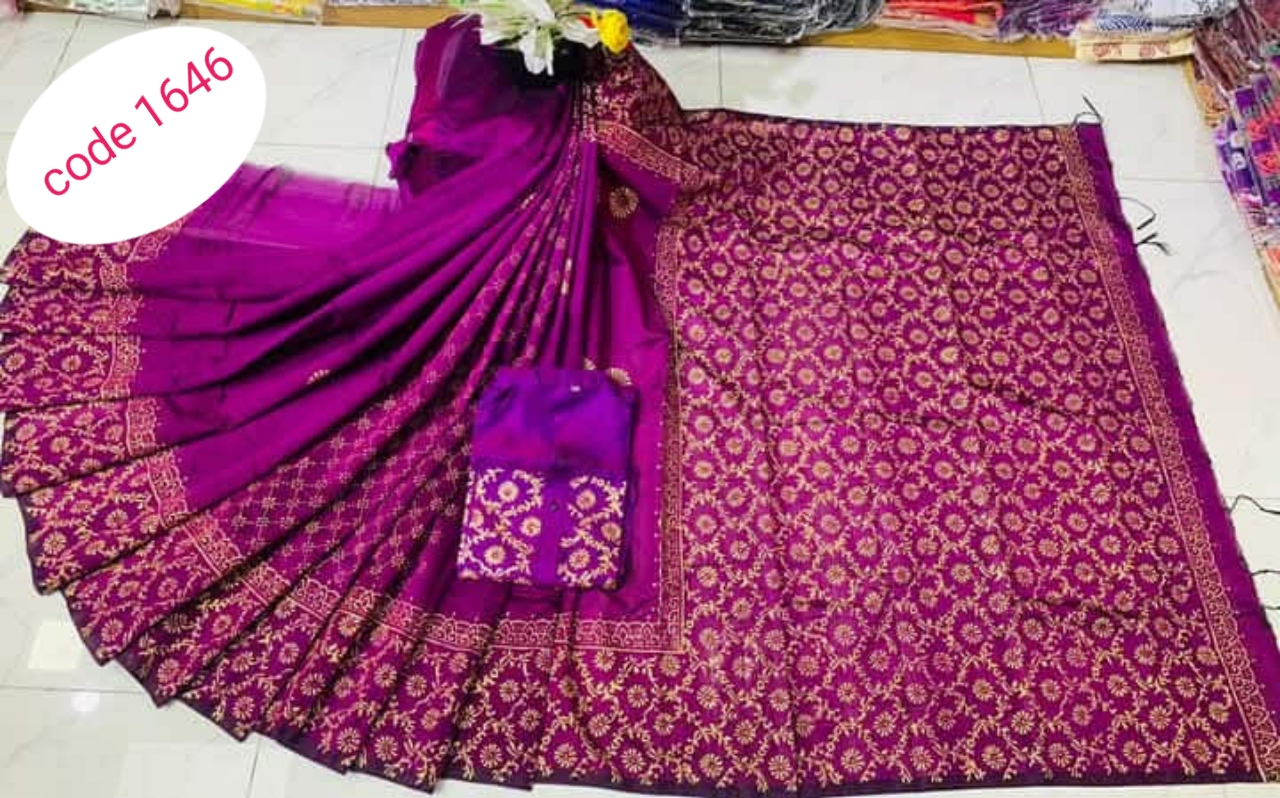 Half Silk saree & panjabi couple set code 1646