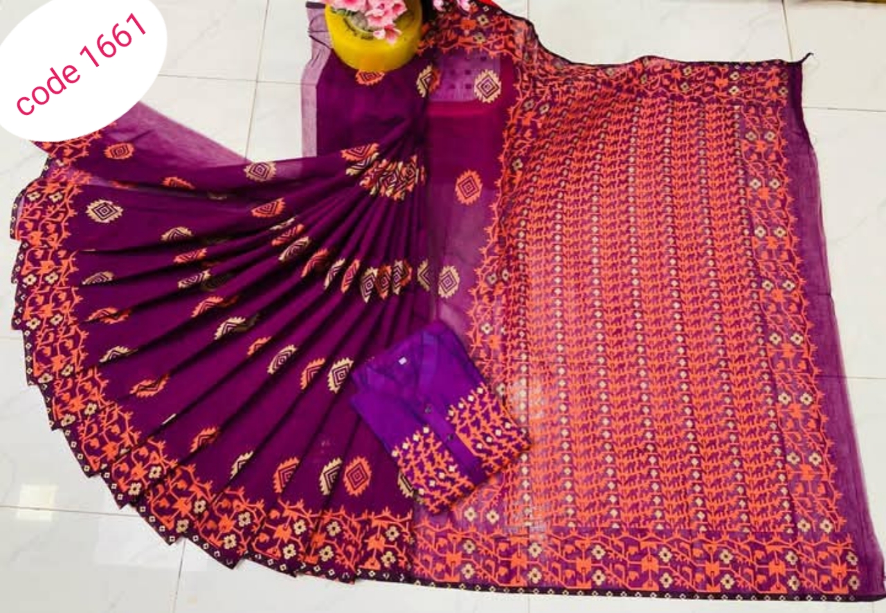 Half Silk saree & panjabi couple set code 1661