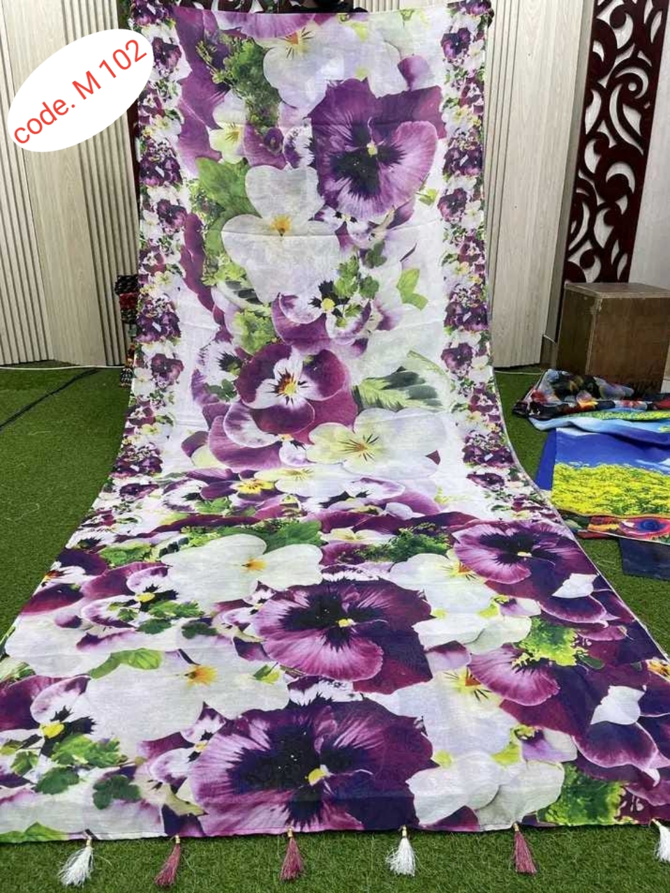 Chanderi silk sharee code. M 102