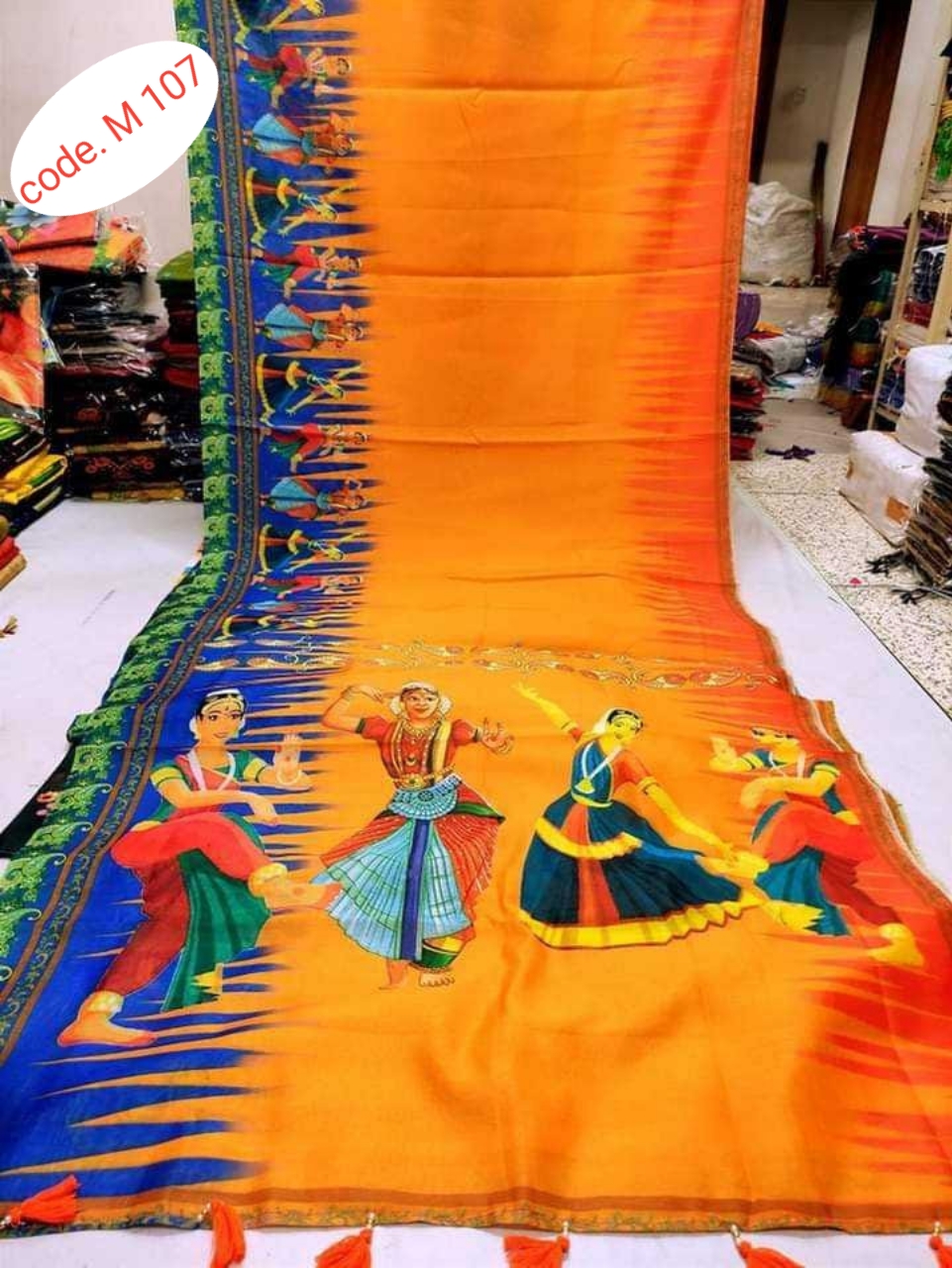 Chanderi silk sharee code. M 107