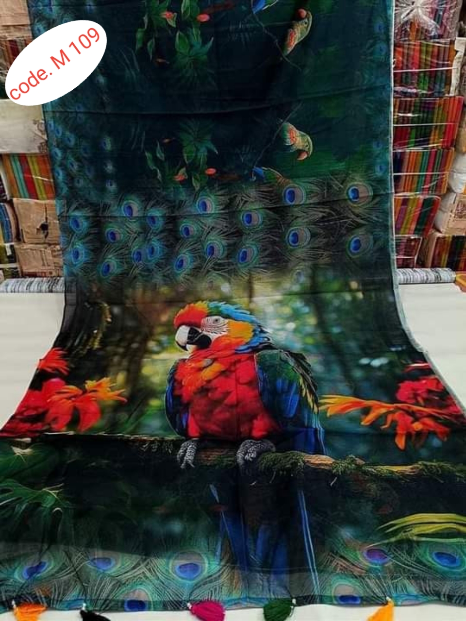 Chanderi silk sharee code. M 109