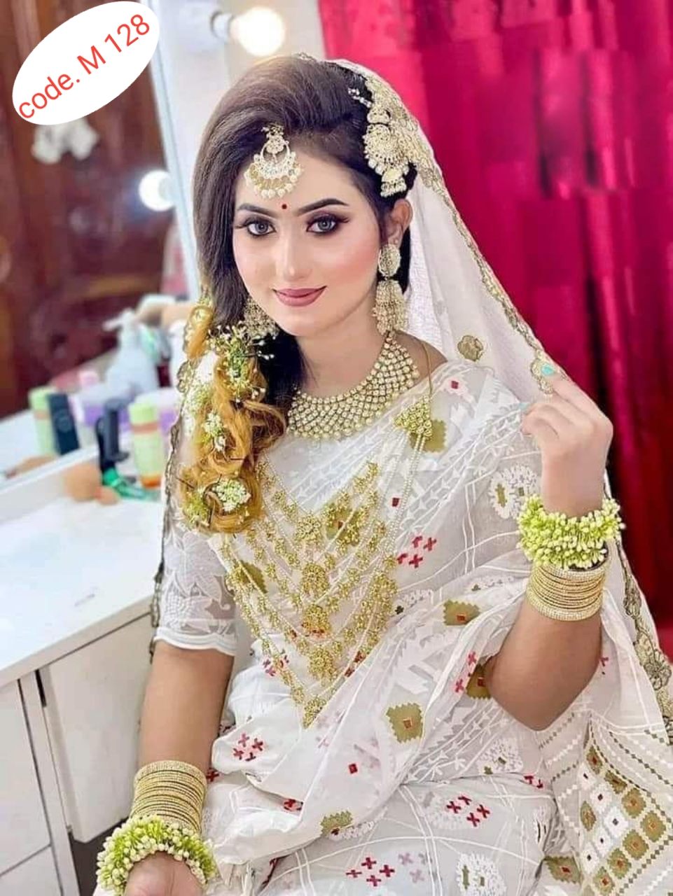 Soft Silk saree code M 128