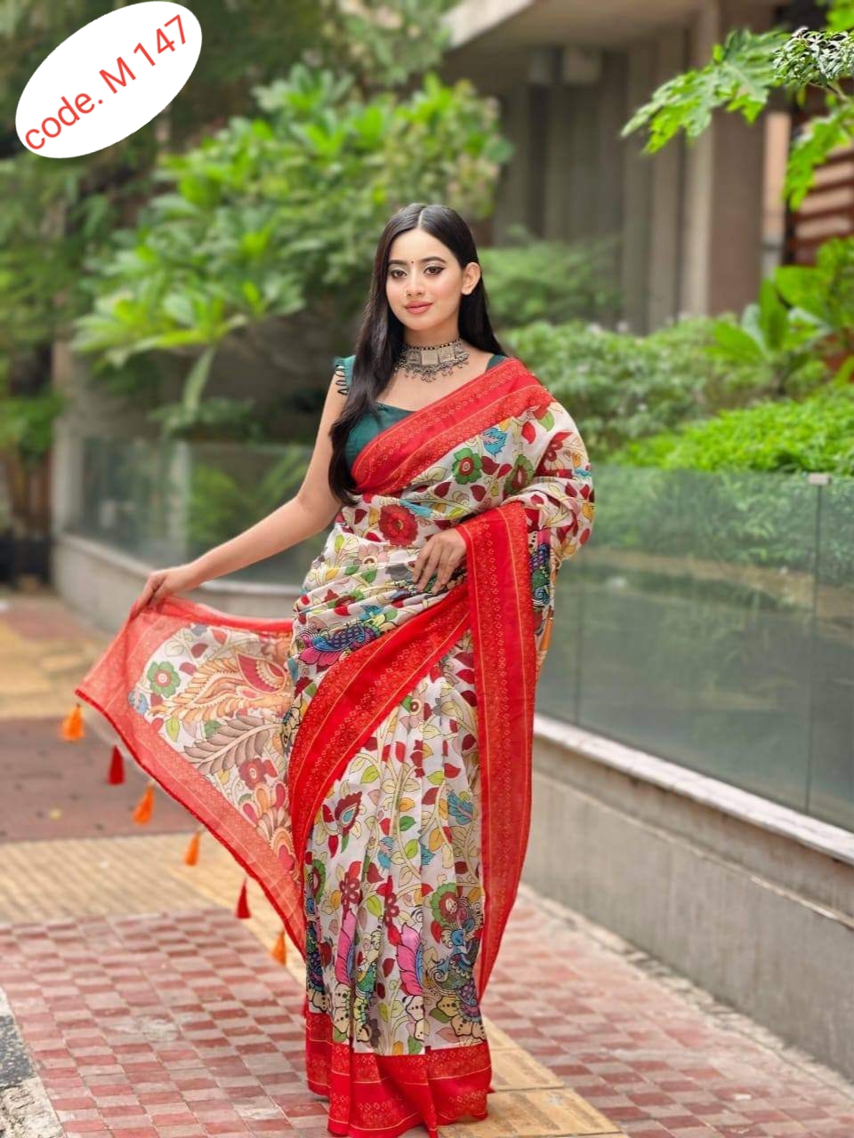 Chanderi silk sharee code. M 147