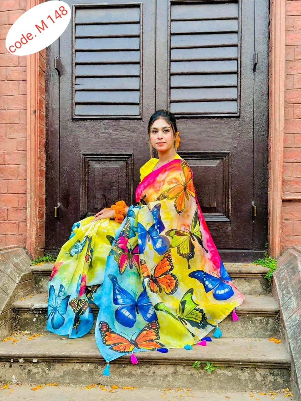 Chanderi silk sharee code. M 148