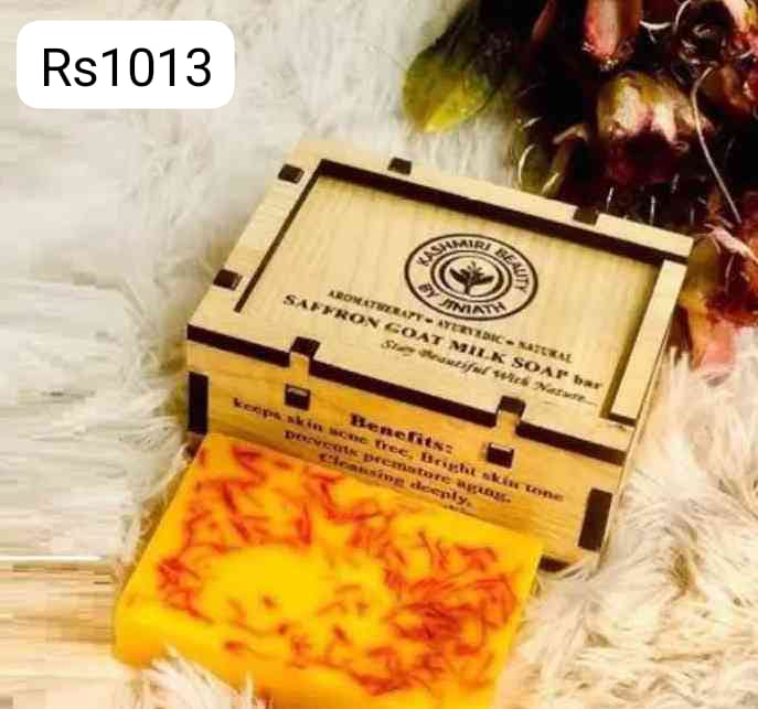 জাফরান বক্স সাবান Jafran box Saban Saffron goat milk soap Code Rs1013
