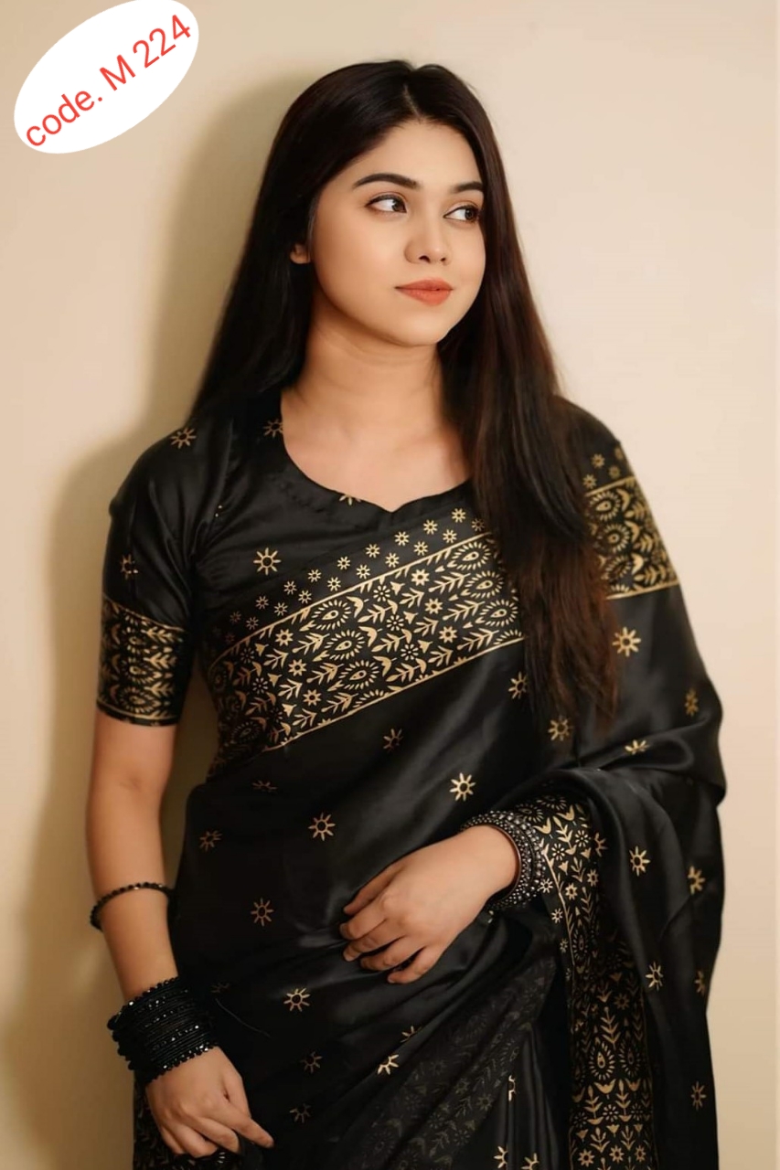 Half Silk Sharee with Blouse Piece code. M 224