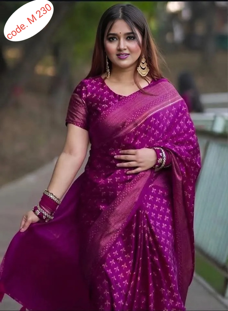 Premium Japanese Silk Saree code. M 230