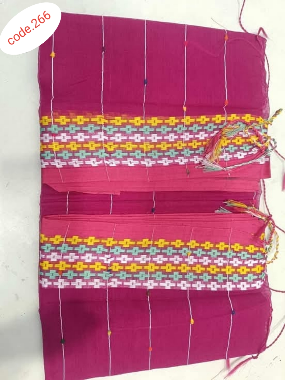 Half silk baby saree code. 266