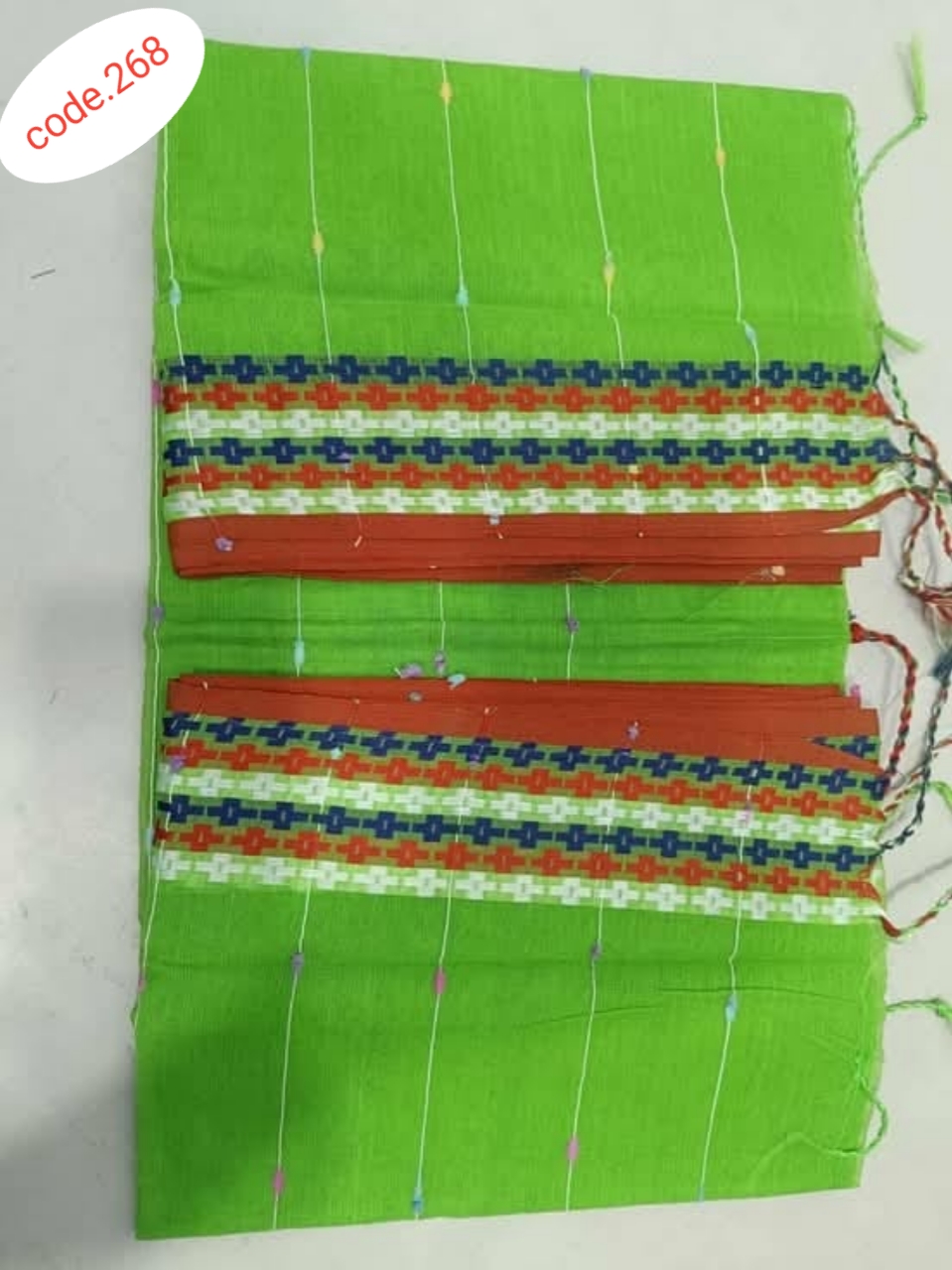 Half silk baby saree code. 268