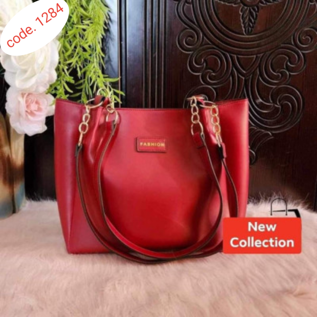 Signature Classic shoulder women's tote bag code. 1284