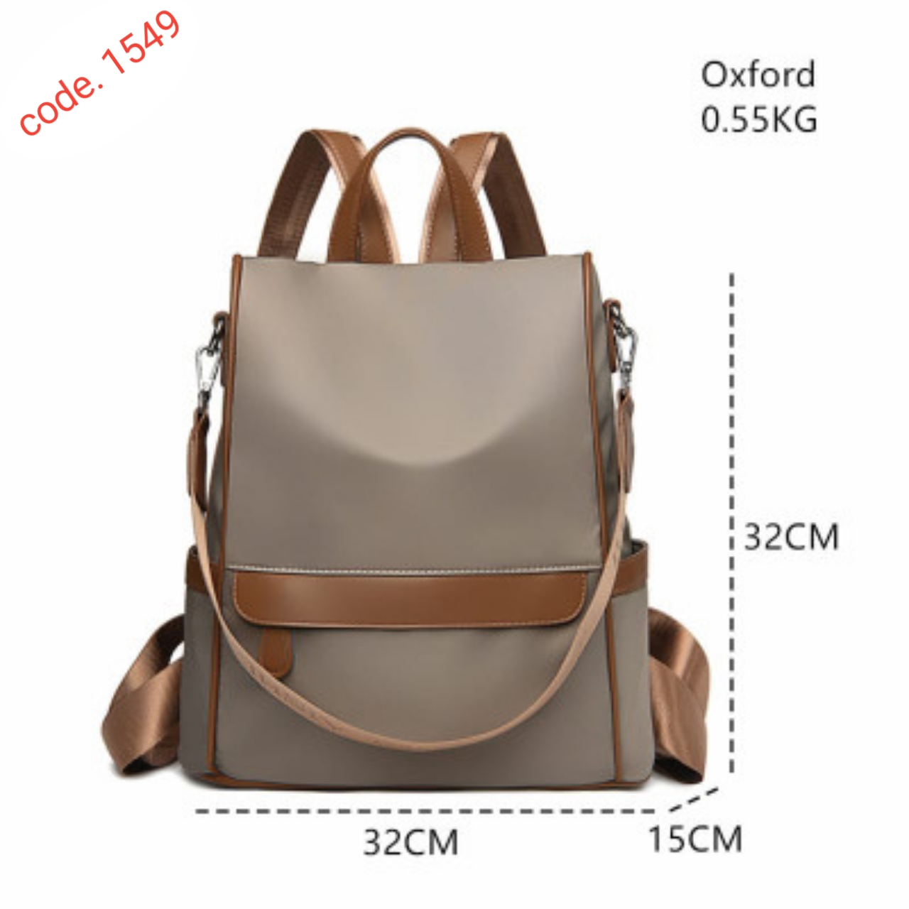 Bag  Women Fashionable Bag New Design Women Backpack Nylon Waterproof Anti-Theft Travel Bagpack code. 1549