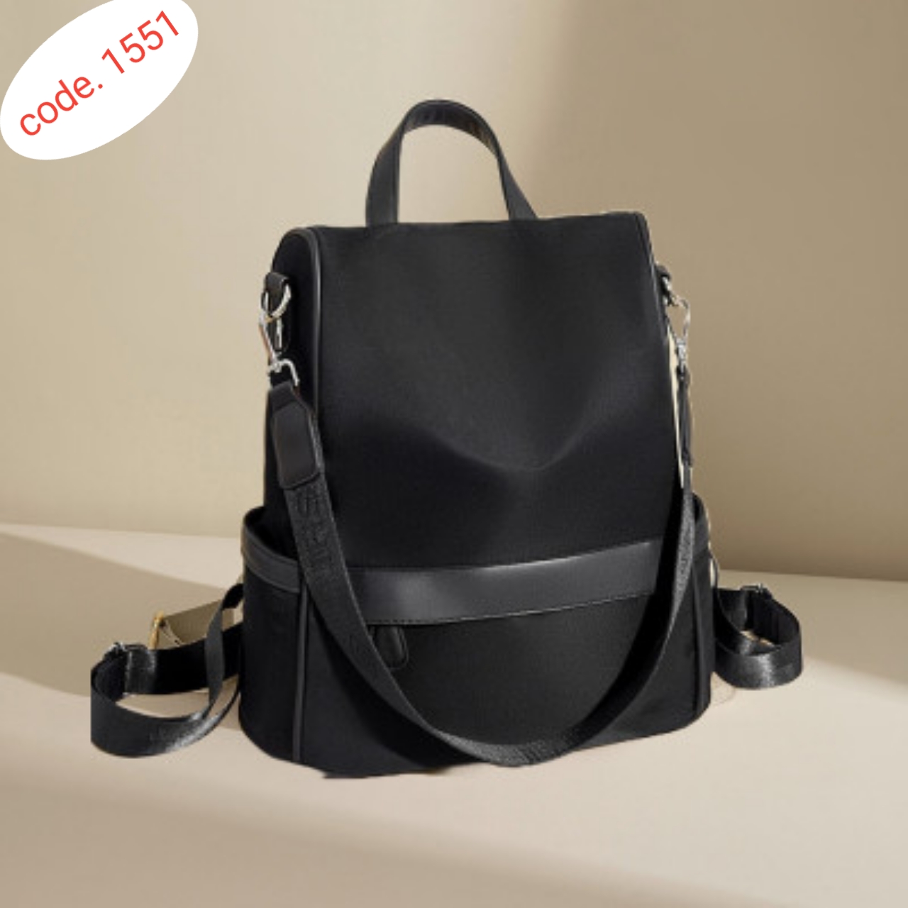 Bag  Women Fashionable Bag New Design Women Backpack Nylon Waterproof Anti-Theft Travel Bagpack code. 1551